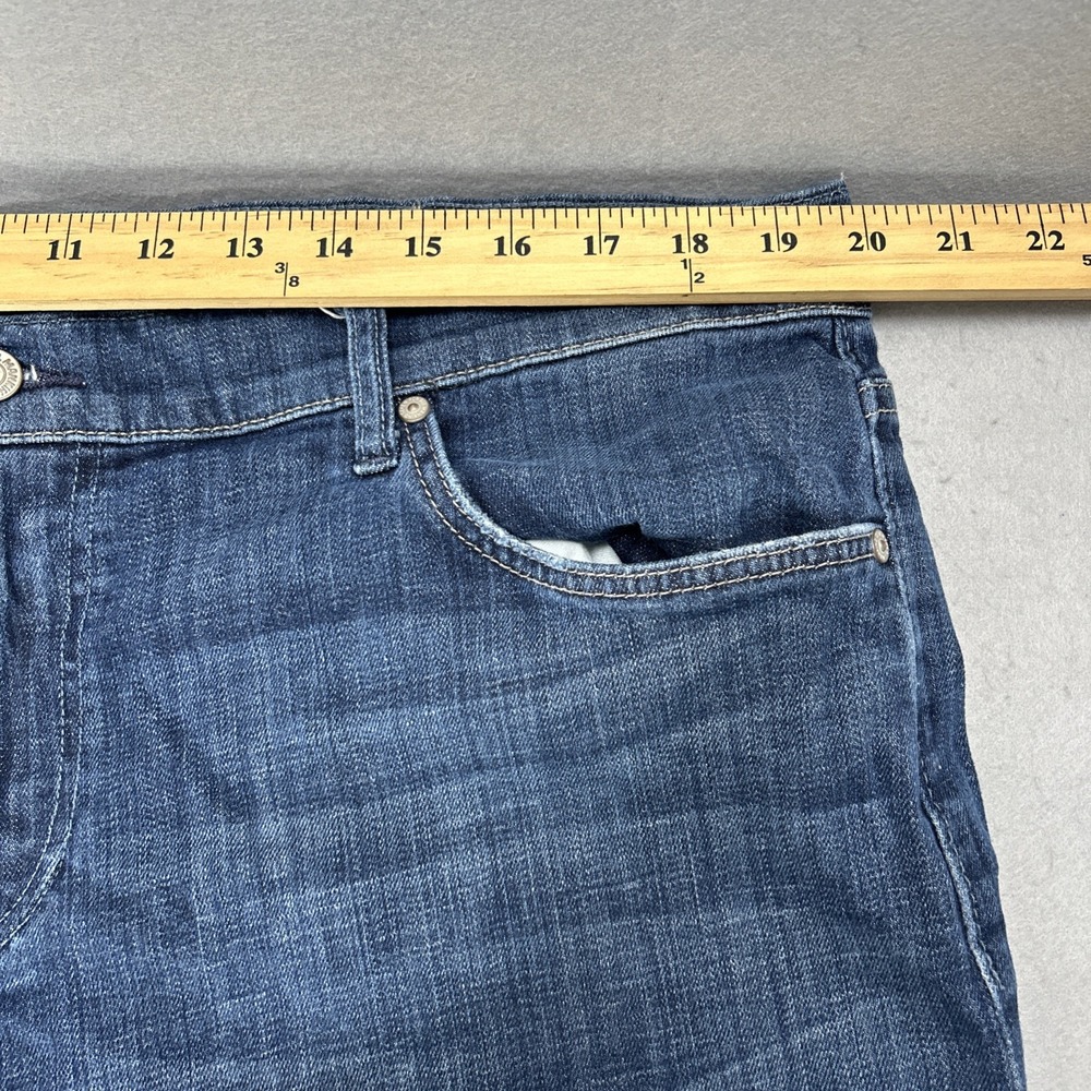 7 For All Mankind Austyn Straight Leg Jeans Dark Wash Men Size 40x32 Stretch - Picture 5 of 10